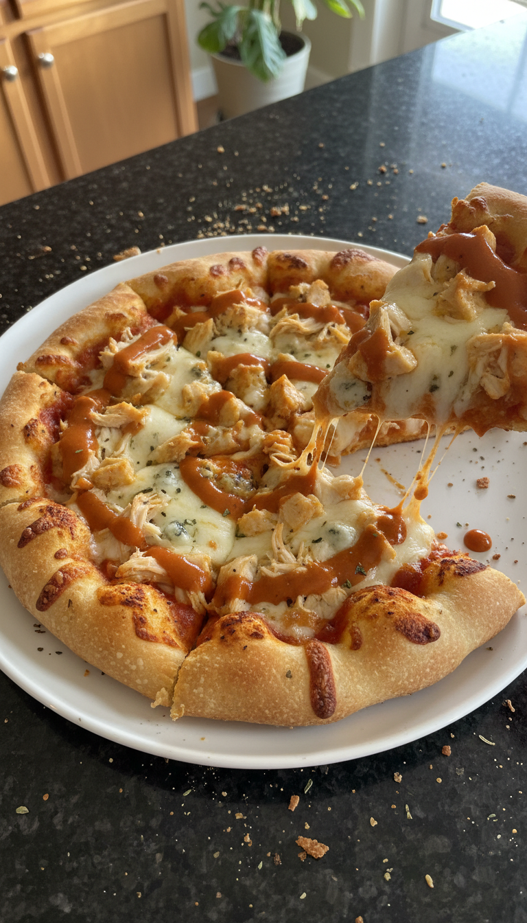 Buffalo Chicken Flatbread Pizza