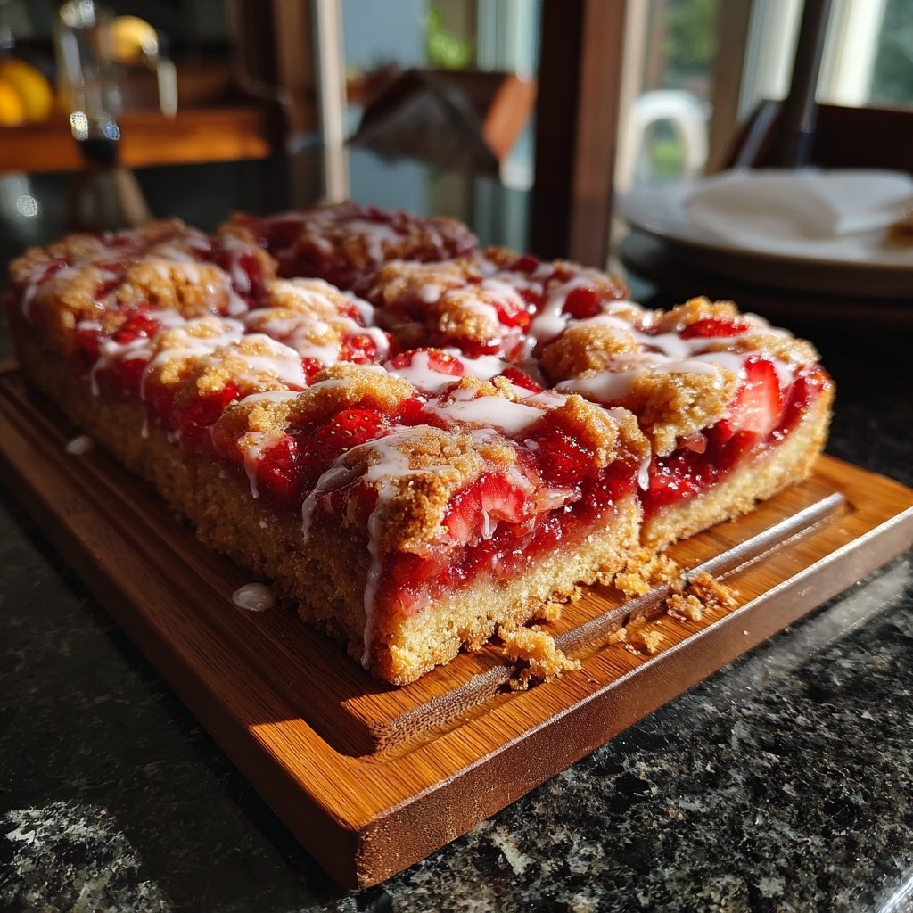Sweet and Tangy Strawberry Squares
