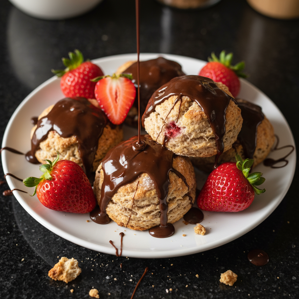 Chocolate-Covered Strawberry Scones