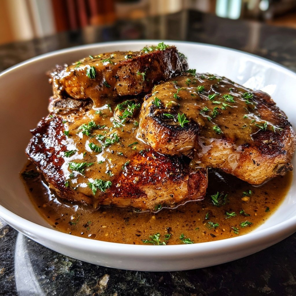 Slow Cooker Pork Chops Gravy