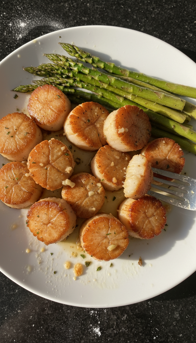 Seared Scallops with Asparagus