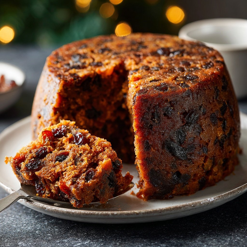 Vegan Christmas Pudding with Brandy