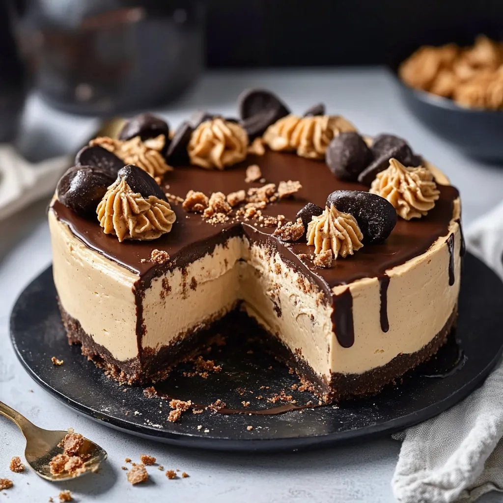 No Bake Peanut Butter Cheesecake