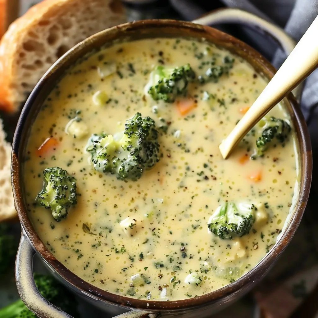 Healthy Broccoli Cheddar Soup