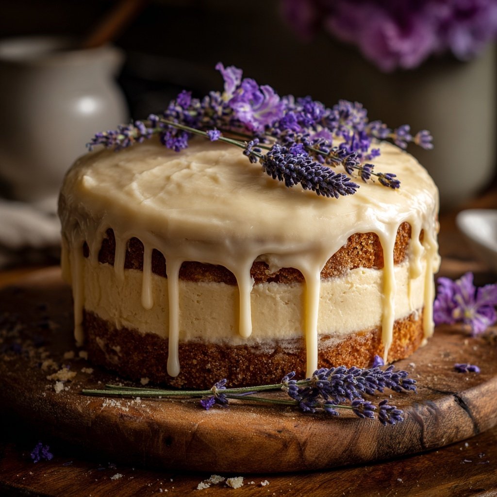 Lavender Vanilla Cream Cake