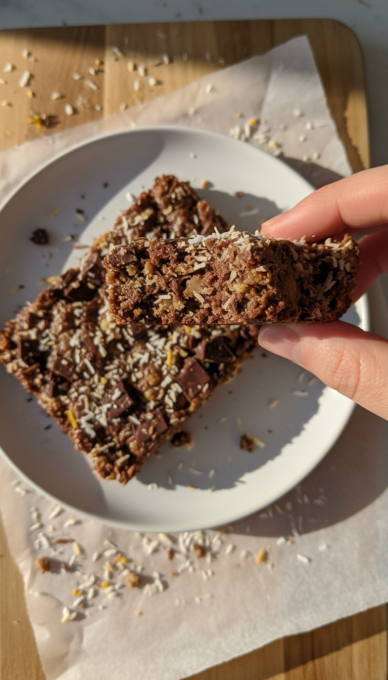 Chocolate-Coconut Dandelion Energy Bars