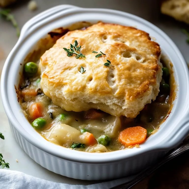 Biscuit & Vegetable Pot Pie (Casserole)