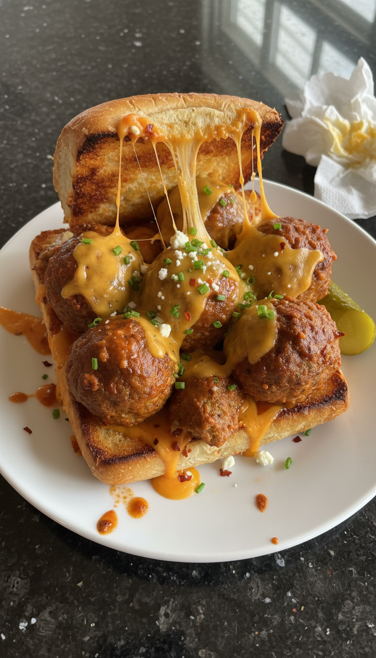 Buffalo Chicken Meatball Sub