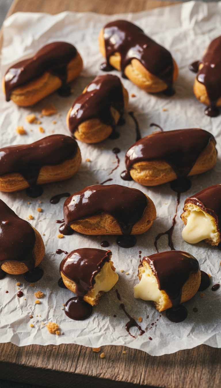 Miniature Chocolate Eclair Morsels