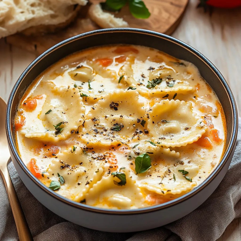 Creamy Tuscan Ravioli Soup: An Incredible 5-Step Recipe