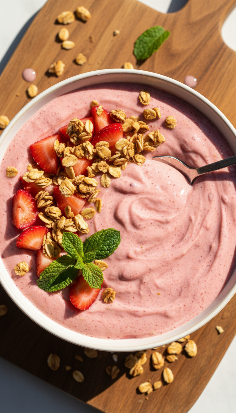 Creamy Strawberry Smoothie Bowl