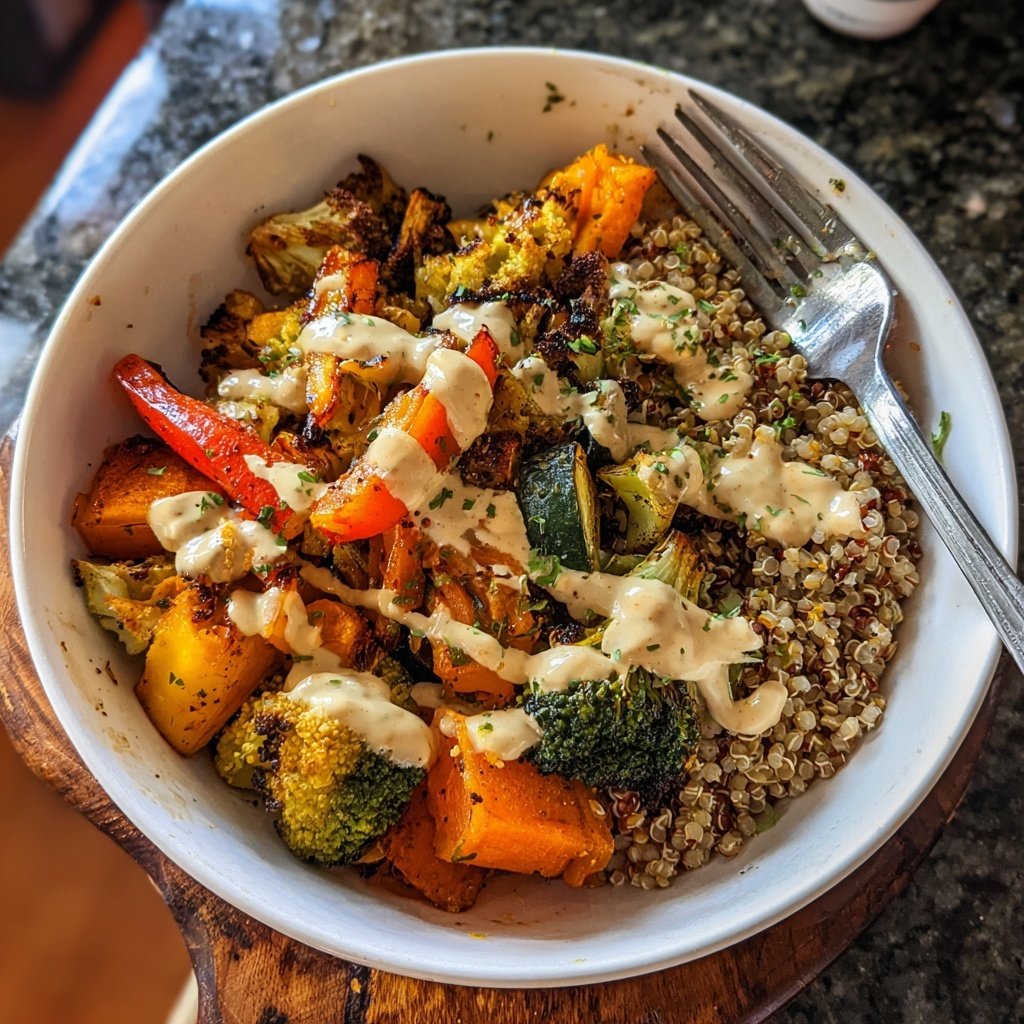 Roasted Vegetable High-Protein Bowl