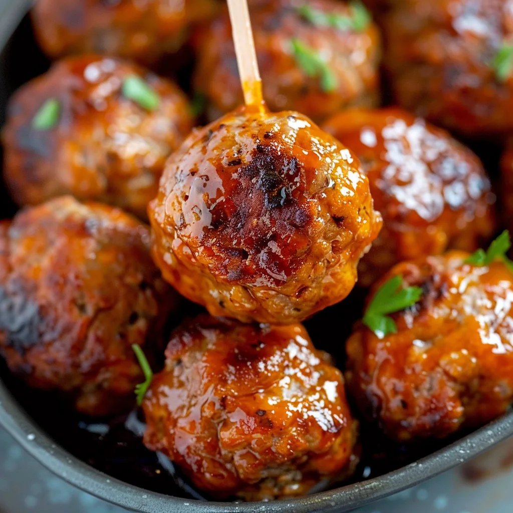Cranberry BBQ Crockpot Meatballs
