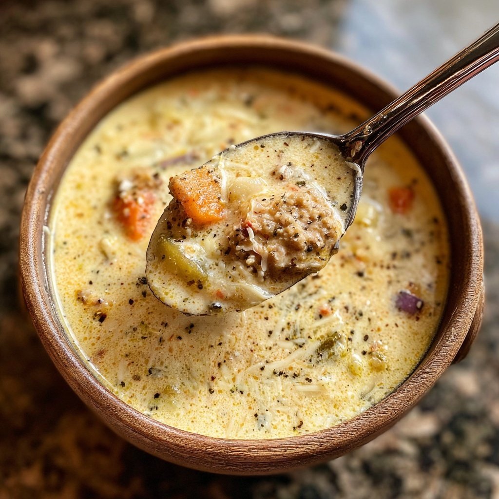 Creamy Parmesan Italian Sausage Soup
