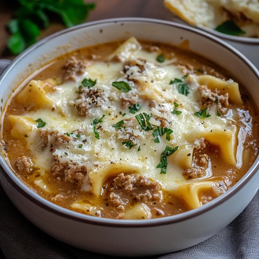Alfredo Lasagna Soup