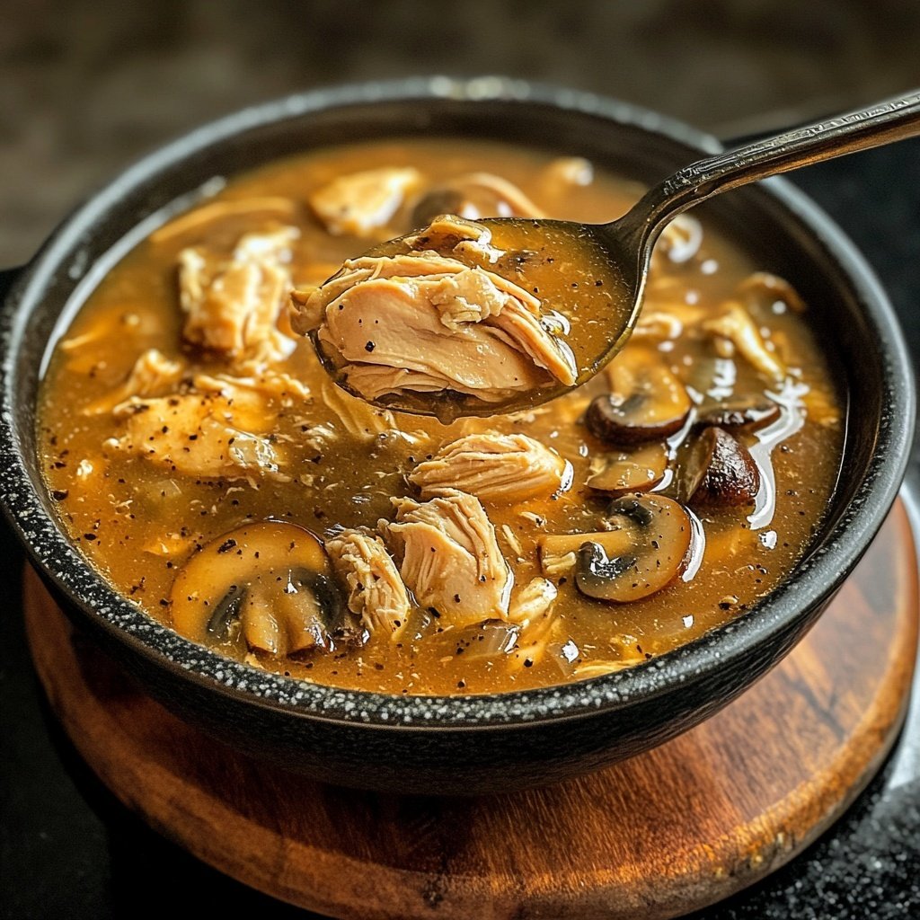 Rotisserie Chicken and Mushroom Chicken Soup