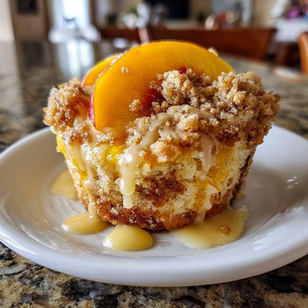 Peach Cobbler Cupcake Delight