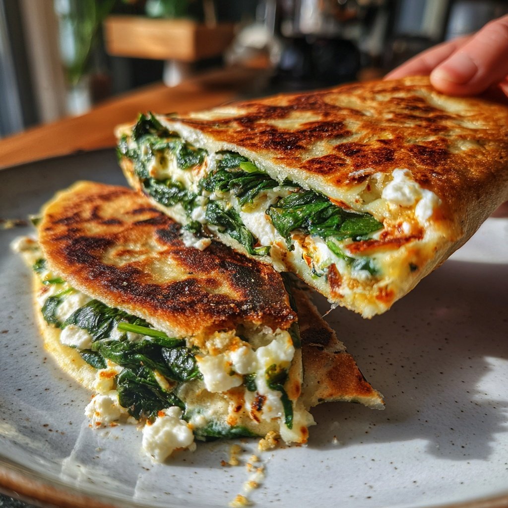 Spinach Feta Breakfast Wrap for Busy Mornings​