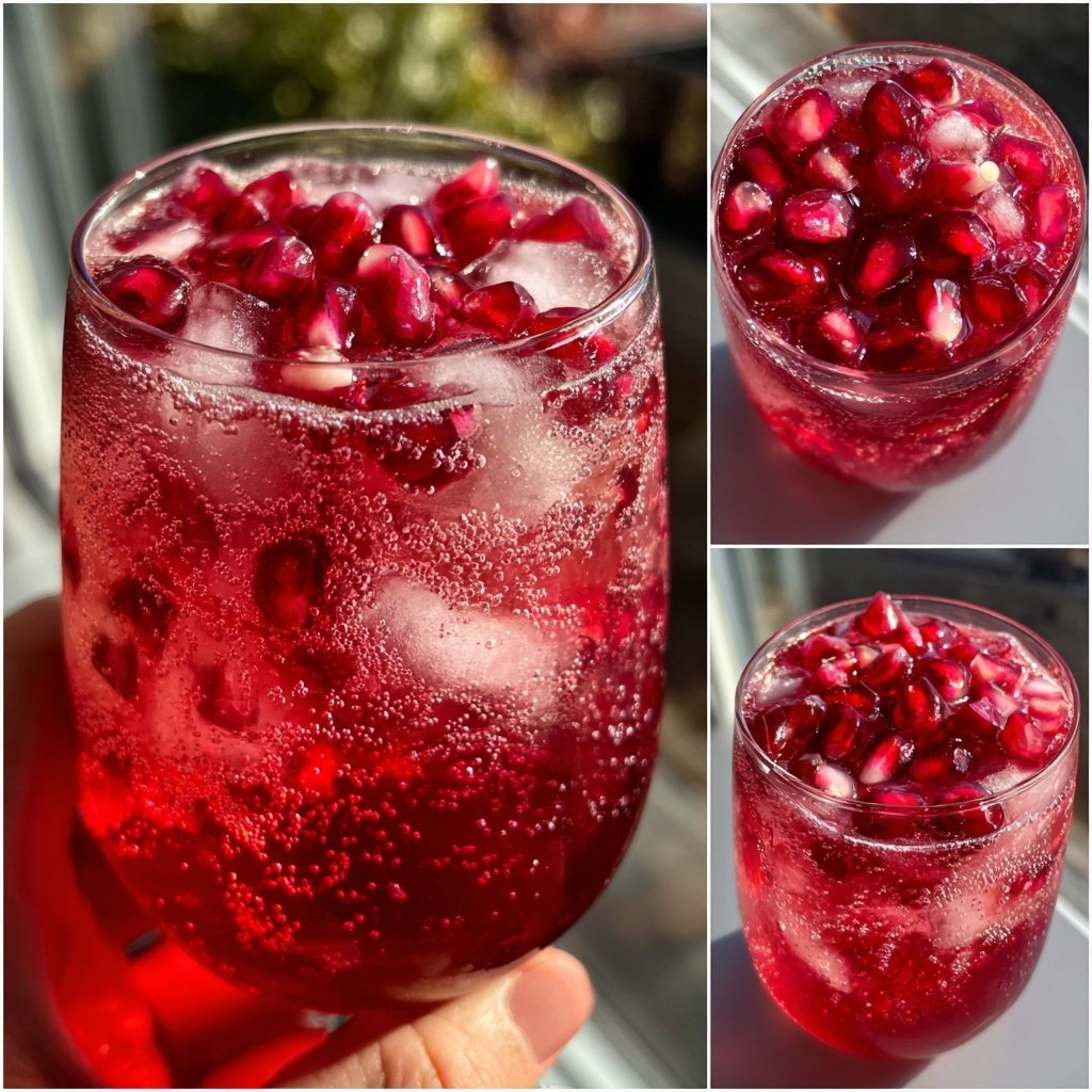 Pomegranate Ginger Snow Spritz