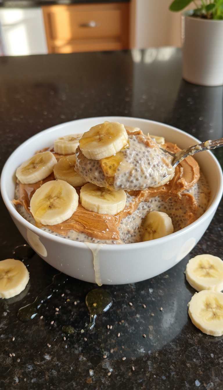 Peanut Butter Banana Chia Pudding