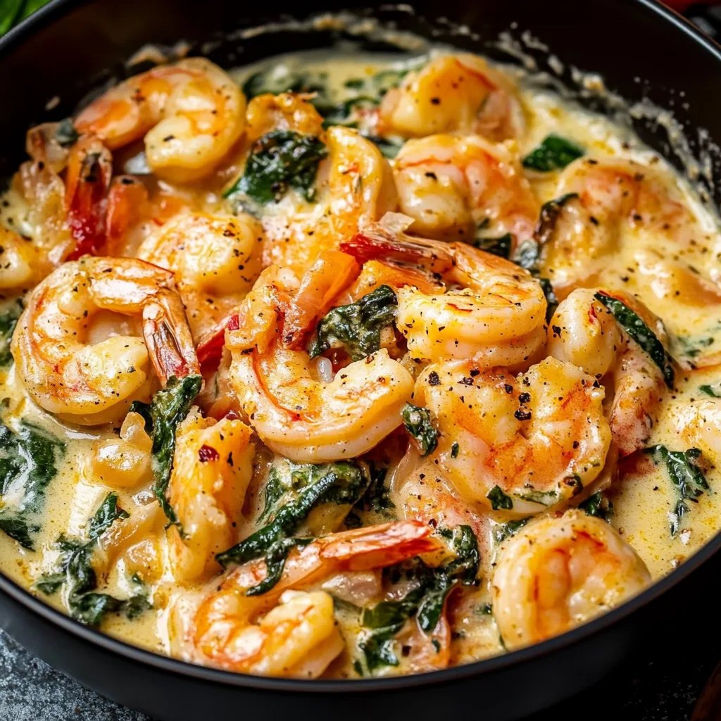 Easy Creamy Tuscan Shrimp