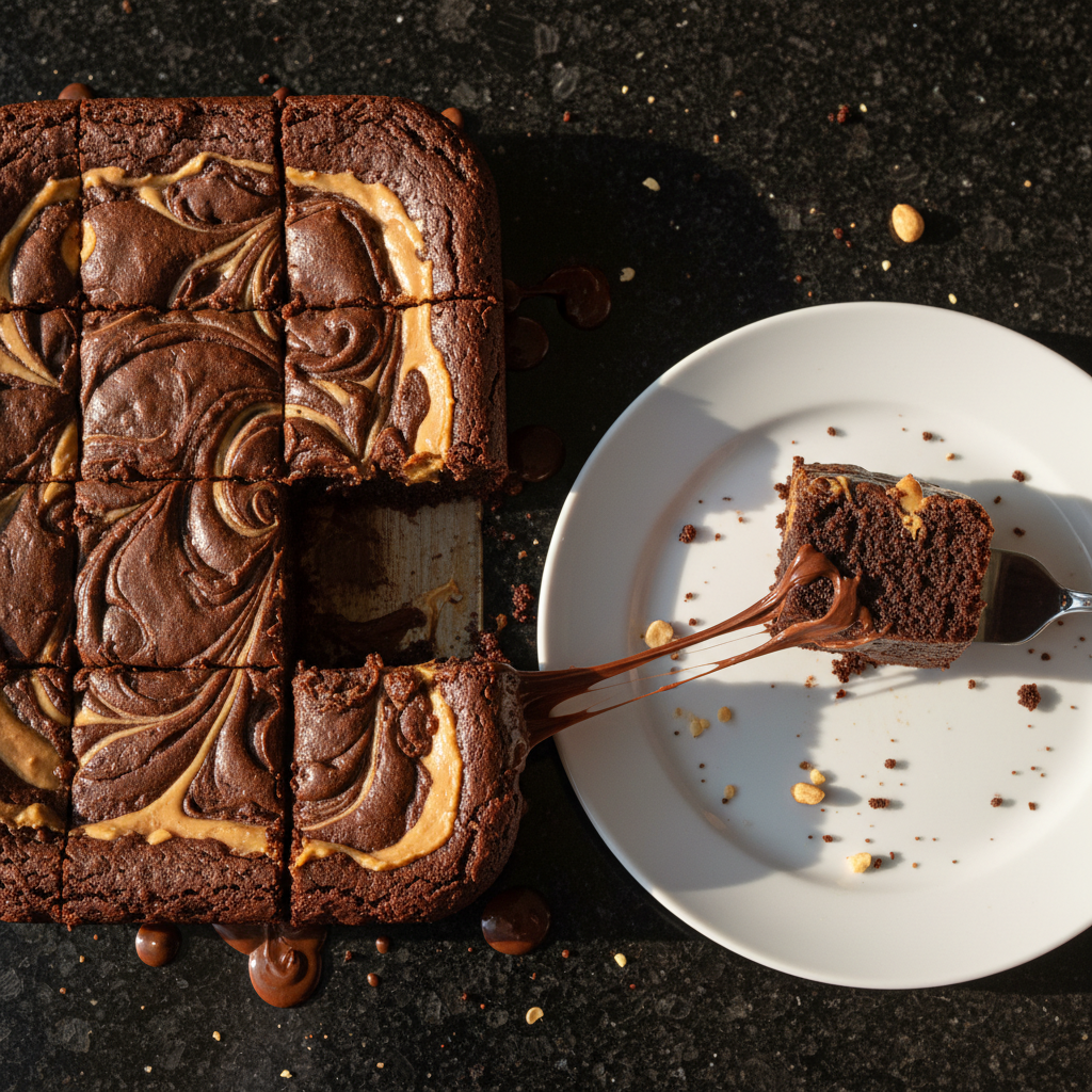 Peanut Butter Swirl Brownies
