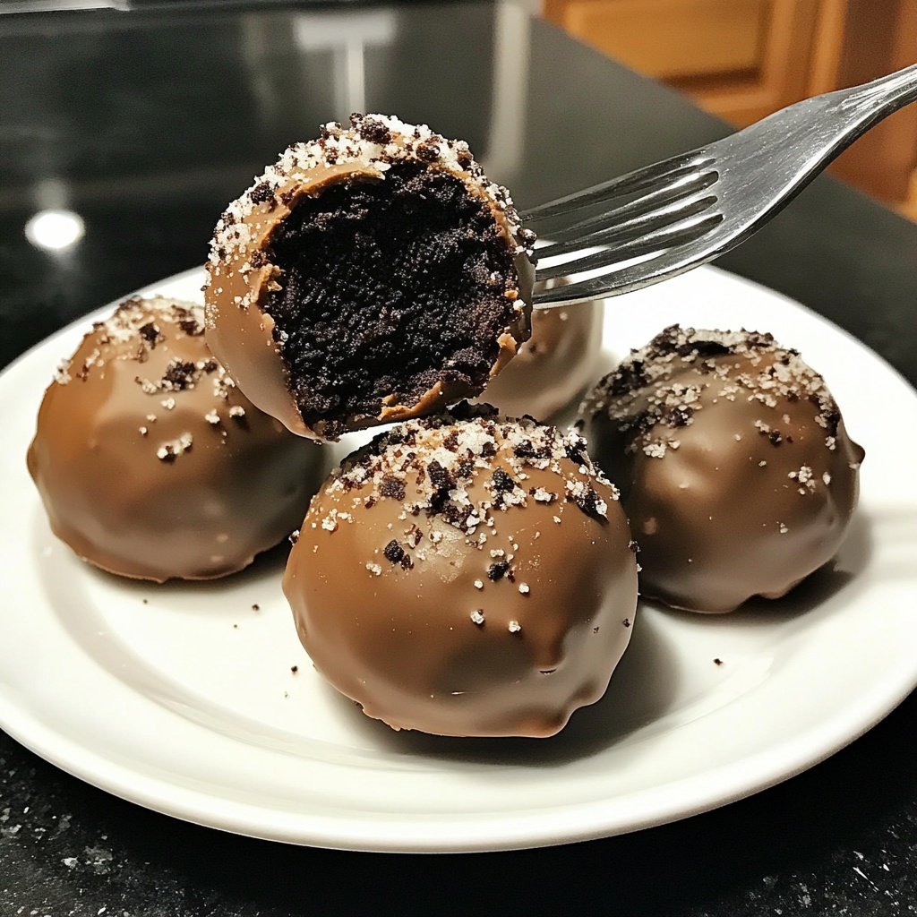 Peppermint Oreo Truffles