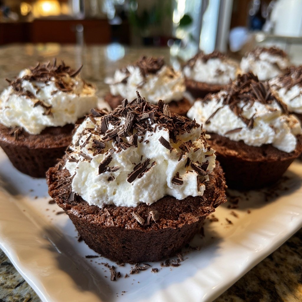 Fluffy Chocolate Mousse Cupcakes