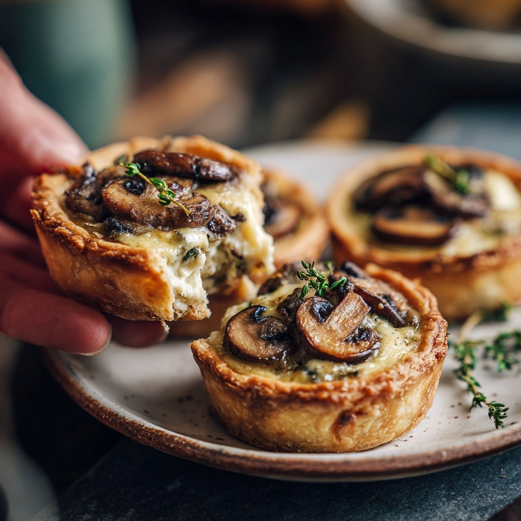 Mushroom Tartlets with Thyme Cream